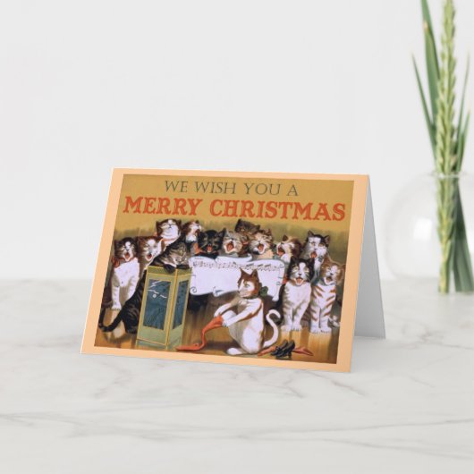 猫の聖歌隊のクリスマスカード シーズンカード (正面)