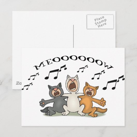 猫の聖歌隊 ポストカード (正面/裏面)