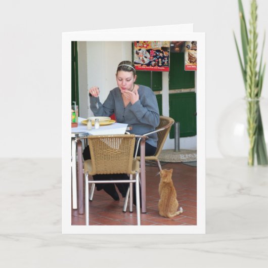 猫の肖像の少女 カード (正面)