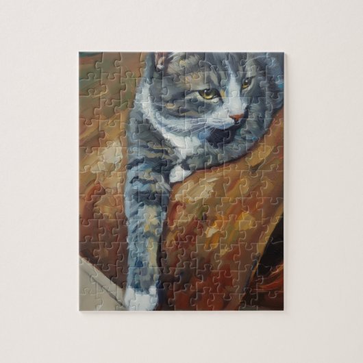 猫の肖像画パズル ジグソーパズル (縦)