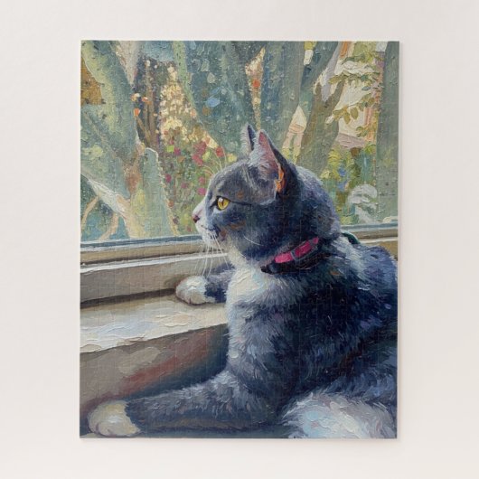 猫の肖像画パズル ジグソーパズル (縦)