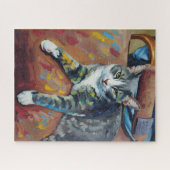 猫の肖像画パズル ジグソーパズル (横)