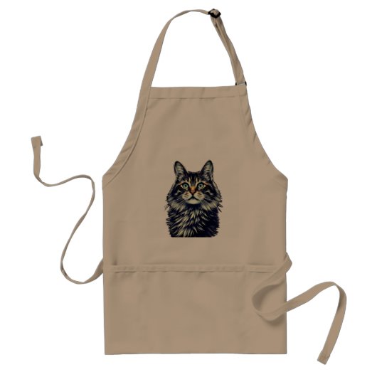 猫の肖像画 スタンダードエプロン (正面)