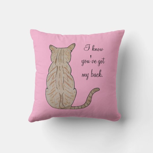 猫の背中 クッション (裏面)