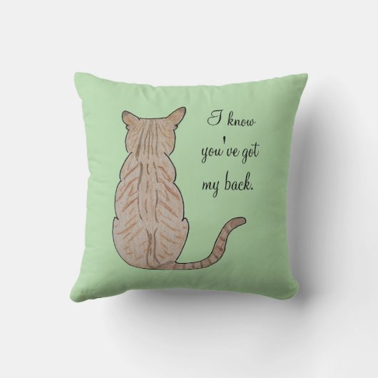 猫の背中 クッション (裏面)