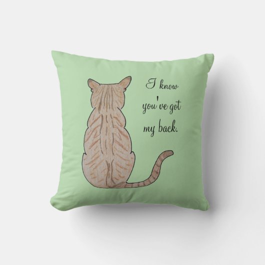 猫の背中 クッション (正面)