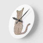 猫の背中 ラウンド壁時計 (傾斜)