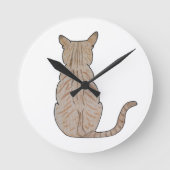 猫の背中 ラウンド壁時計 (正面)