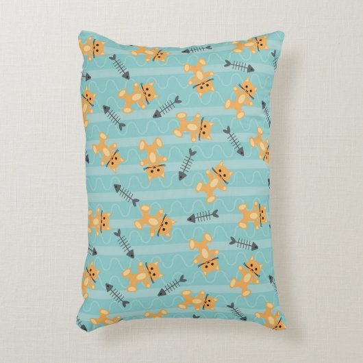 猫の背景 アクセントクッション (正面(垂直))