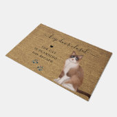 猫の脱出 | ドアを閉めておいてね ドアマット (アングル)