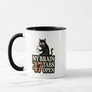 猫の脳が読み込み中... 無限ループで永遠に Funny Cat コーヒーマグ マグカップ
