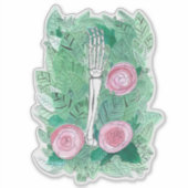 猫の腕のバラ シール (正面)