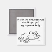 猫の腹をペットにしないおもしろい- Cat冷蔵庫用マグネット マグネット (正面/裏面)