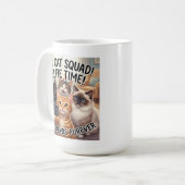 猫の自撮りマグカップ コーヒーマグカップ (正面左)