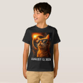 猫の自撮り全面デザイン 女性用 Tシャツ (正面フル)