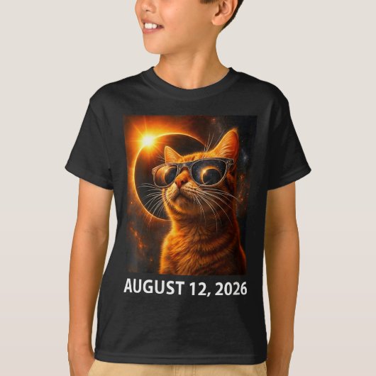 猫の自撮り全面デザイン 女性用 Tシャツ (正面)