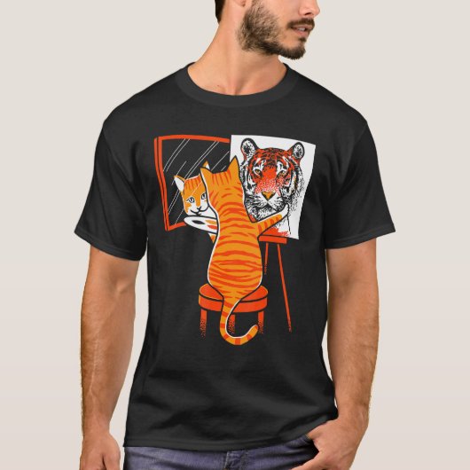 猫の自画像 Tシャツ (正面)