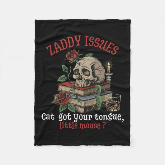 猫の舌得小さなマウスのザードメドウズブック フリースブランケット (正面)