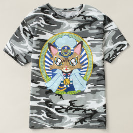 猫の船長さん(ソマリ猫プリンちゃん)猫の船長さん-Captain Tシャツ