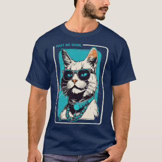 猫の色だけになる Tシャツ