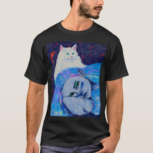 猫の色彩 Tシャツ (正面)