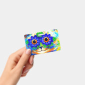 猫の花の目 バッジ (手持ち)