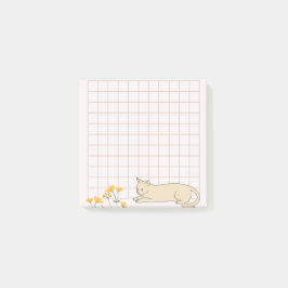 猫の花グリッド ポストイット