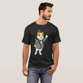猫の花婿ネクタイ 結婚式 Tシャツ (正面フル)