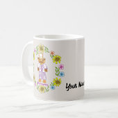 猫の花嫁 花婿 ウェディングマグ コーヒーマグカップ (正面左)