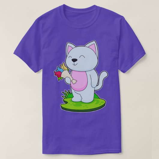 猫の花束 Tシャツ (デザイン正面)