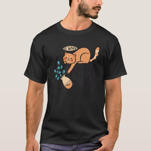猫の花瓶2 Tシャツ (正面)