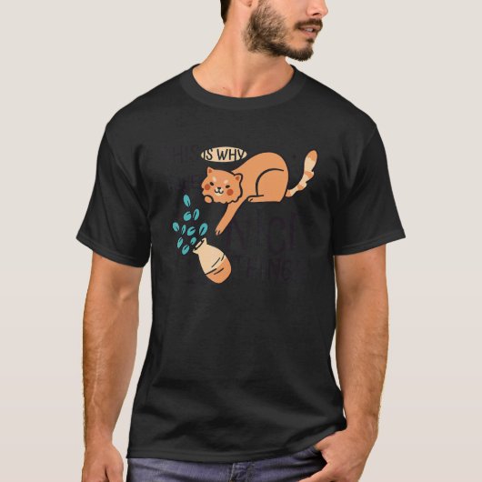 猫の花瓶 Tシャツ (正面)