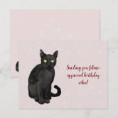 猫の花背景 ポストカード (正面/裏面)