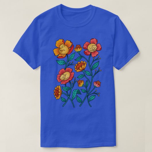 猫の花 Tシャツ (デザイン正面)