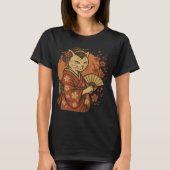 猫の芸者 Tシャツ (正面)