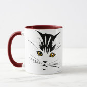 猫の芸術のデザインのマグ マグカップ (左)