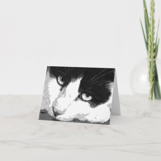 猫の芸術のメッセージカード カード (正面)
