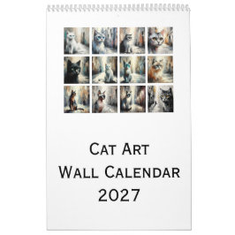 猫の芸術 壁掛けカレンダー 2027年 カレンダー