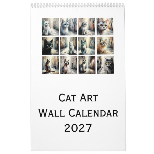 猫の芸術 壁掛けカレンダー 2027年 カレンダー (カバー)