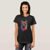 猫の芸術 Tシャツ (正面フル)