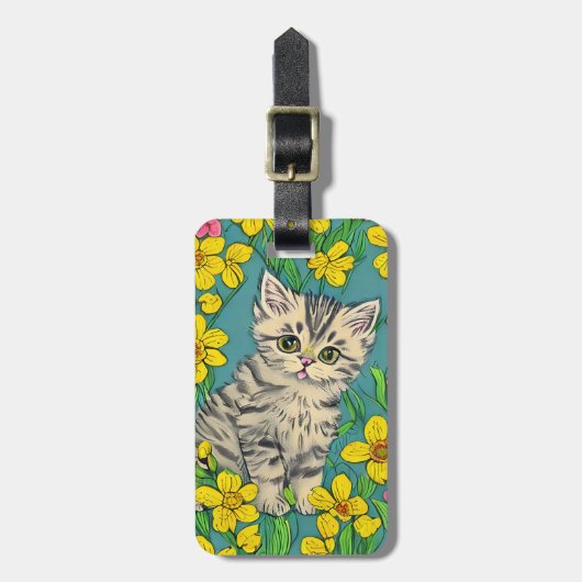 猫の荷札 ラゲッジタグ (正面縦)