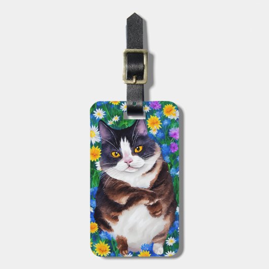 猫の荷札 ラゲッジタグ (正面縦)