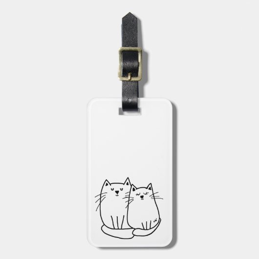 猫の荷札 ラゲッジタグ (正面縦)