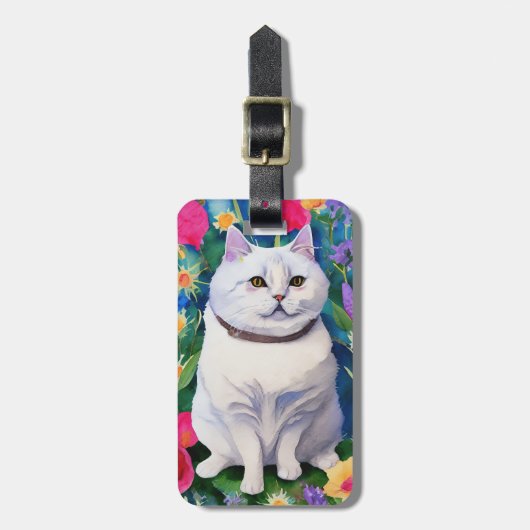 猫の荷札 ラゲッジタグ (正面縦)