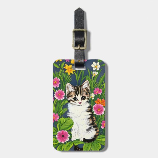 猫の荷札 ラゲッジタグ (正面縦)