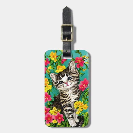 猫の荷札 ラゲッジタグ (正面縦)