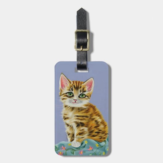 猫の荷札 ラゲッジタグ (正面縦)