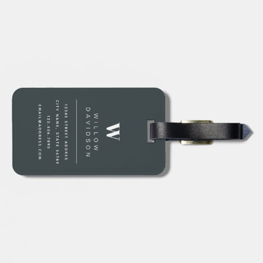 猫の荷物タグ ラゲッジタグ (裏面横)