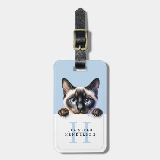 猫の荷物タグ ラゲッジタグ (正面縦)