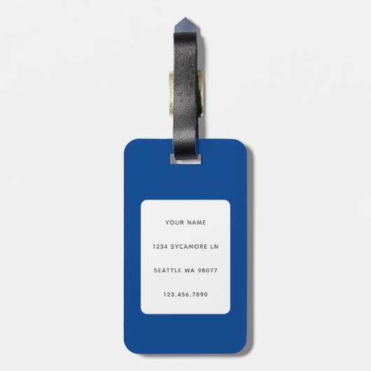 猫の荷物タグ ラゲッジタグ (裏面縦)